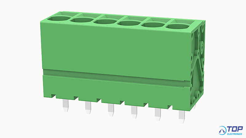 PCB Spring Terminal Block, 41A,7,5mm,7P | TOP-electronics